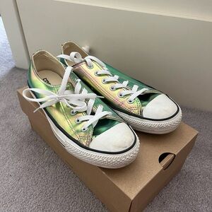 Converse iridescent low tops